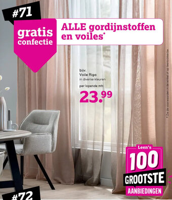 Leen Bakker Voile Riga aanbieding