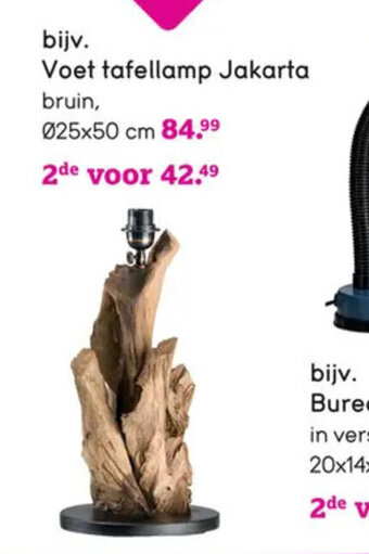 Leen Bakker Voet tafellamp Jakarta aanbieding