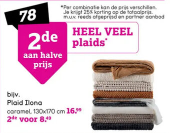 Leen Bakker Plaid Ilona aanbieding