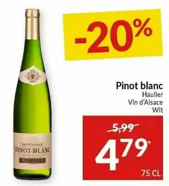 Intermarché Pinot blanc hauller vin d`alsace wit aanbieding