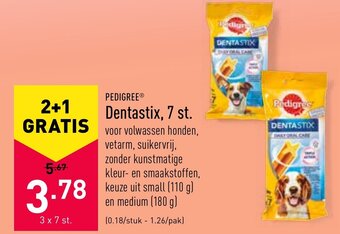 ALDI Pedigree Dentastix, 7 st. aanbieding