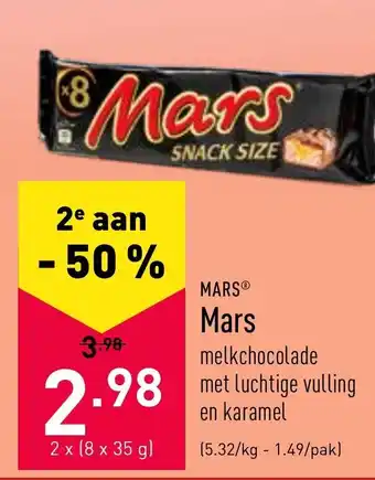 ALDI Mars 2x (8x35g) aanbieding