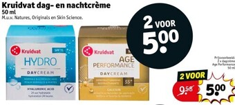 Kruidvat Kruidvat dag- en nachtcrème 50ml aanbieding