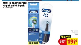 Kruidvat Oral-b opzetborstel 4-pak en io 2-pak aanbieding