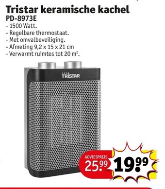 Kruidvat Tristar keramische kachel PD-8973E aanbieding