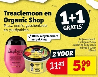 Kruidvat Treaclemoon en organic shop aanbieding