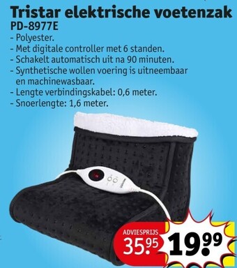 Kruidvat Tristar elektrische voetenzak PD-8977E aanbieding
