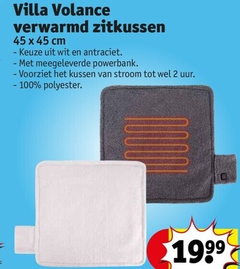 Kruidvat Villa volance verwarmd zitkussen 45 x 45cm aanbieding