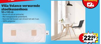 Kruidvat Villa volance verwarmde stoelkussenhoes 50 X 110cm aanbieding