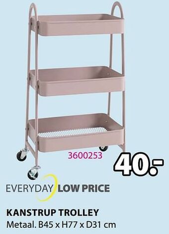 Jysk Kanstrup trolley aanbieding