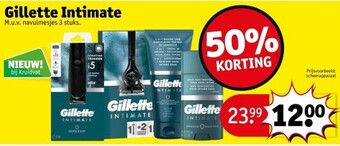 Kruidvat Gillette intimate aanbieding