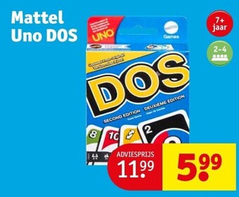 Kruidvat Mattel uno dos aanbieding
