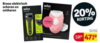 Kruidvat Braun elektrisch scheren en ontharen aanbieding