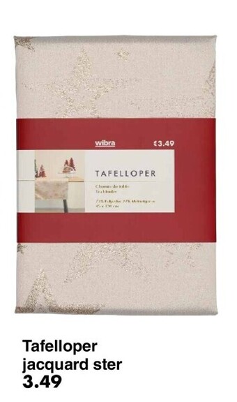 Wibra Tafelloper jacquard ster aanbieding
