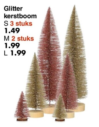 Wibra Glitter kerstboom aanbieding