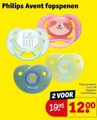 Kruidvat Philips avent fopspenen aanbieding