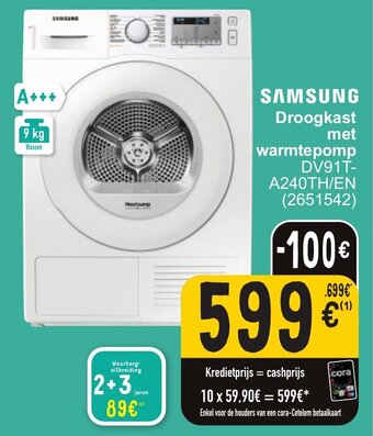 Cora SAMSUNG Droogkast met warmtepomp aanbieding