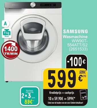 Cora SAMSUNG Wasmachine aanbieding