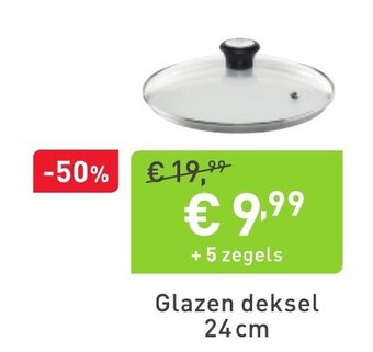 Cora Glazen deksel 24 cm aanbieding