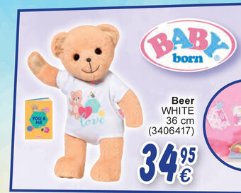 Cora Beer WHITE 36 cm aanbieding