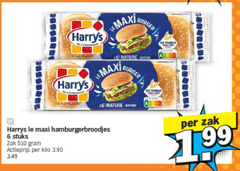 Albert Heijn Harrys le maxi hamburgerbroodjes 6 stuks aanbieding