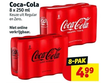 Kruidvat Coca-cola 8 x 250ml aanbieding