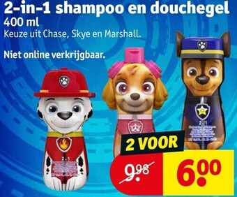 Kruidvat 2-in-1 shampoo en douchegel 400ml aanbieding