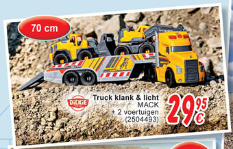 Cora Truck klank & licht MACK + 2 voertuigen 70 cm aanbieding