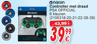 Cora Controller met draad PS4 OFFICIAL aanbieding