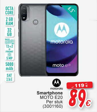 Cora Smartphone MOTO E20 aanbieding