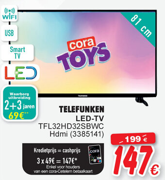 Cora TELEFUNKEN LED-TV aanbieding