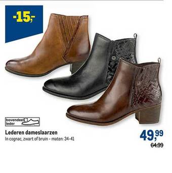 Makro Lederen Dameslaarzen aanbieding