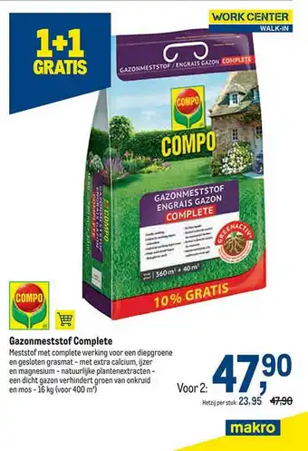 Makro Compo Gazonmeststof Complete aanbieding
