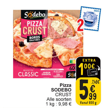 Cora Pizza SODEBO aanbieding
