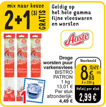 Cora Droge worsten puur varkensvlees aanbieding