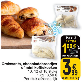 Cora Croissants, chocoladebroodjes of mini koffiekoeken aanbieding