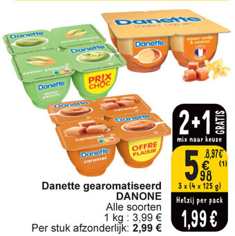 Cora Danette gearomatiseerd DANONE aanbieding