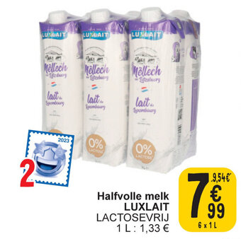 Cora Halfvolle melk LUXLAIT aanbieding