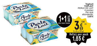 Cora Yoghurt YOPLAIT PERLE DE LAIT aanbieding