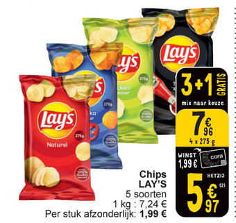 Cora Chips LAY'S aanbieding