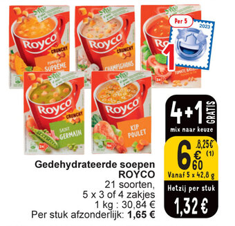 Cora Gedehydrateerde soepen ROYCO aanbieding