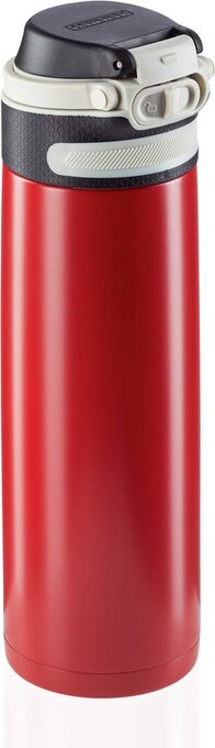 Bol.com Leifheit thermosbeker flip - 600 ml - rvs - rood aanbieding