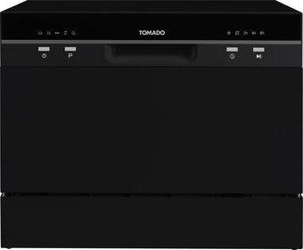 Bol.com Tomado tdw5501b - mini vaatwasser - vrijstaand - 6 couverts - 5 programma's - zwart aanbieding