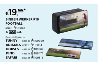 Dreamland Bigben wekker r16 football aanbieding