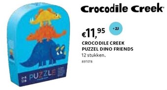 Dreamland Crocodile creek puzzel dino friends aanbieding