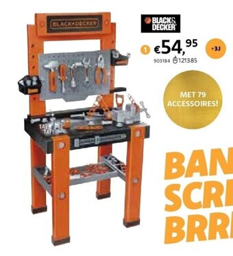 Dreamland Smoby werkbank black & decker bricolo one aanbieding
