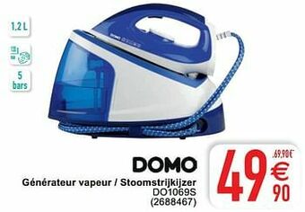 Cora Domo elektro générateur vapeur - stoomstrijkijzer do1069s aanbieding