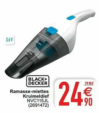 Black + decker ramasse-miettes kruimeldief nvc115jl
