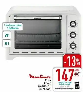 Cora Moulinex four oven ox485810 aanbieding