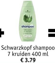Kruidvat Schwarzkopf shampoo 7 kruiden 400 ml aanbieding
